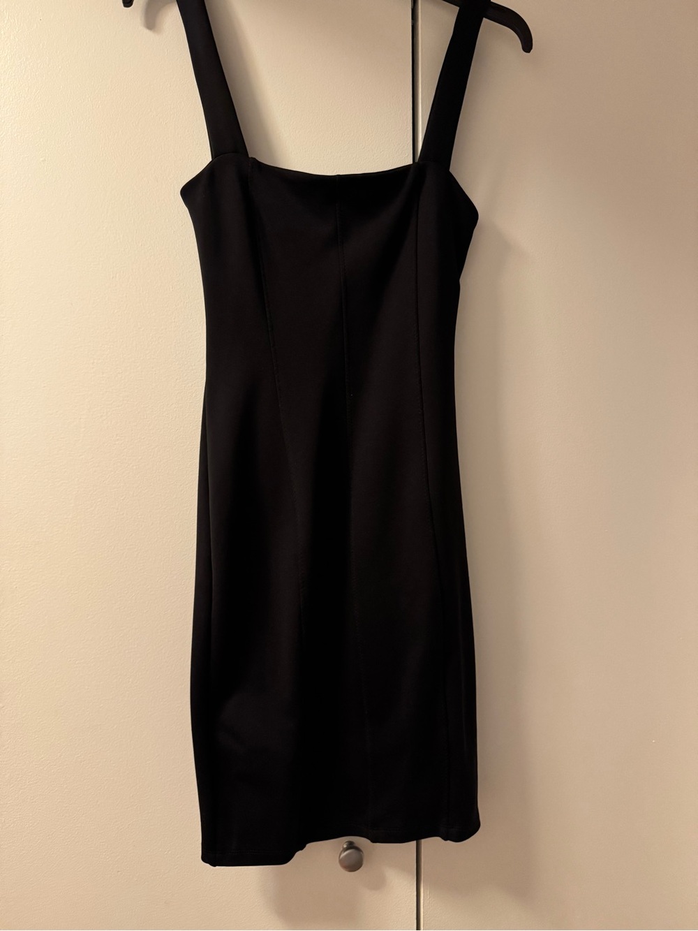 H&M Black Square-Neck Mini Dress